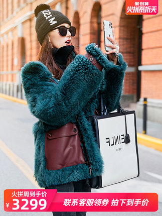 Lan Jue 2019 autumn and winter new imported Tuscany fur one coat female short fur coat 98220